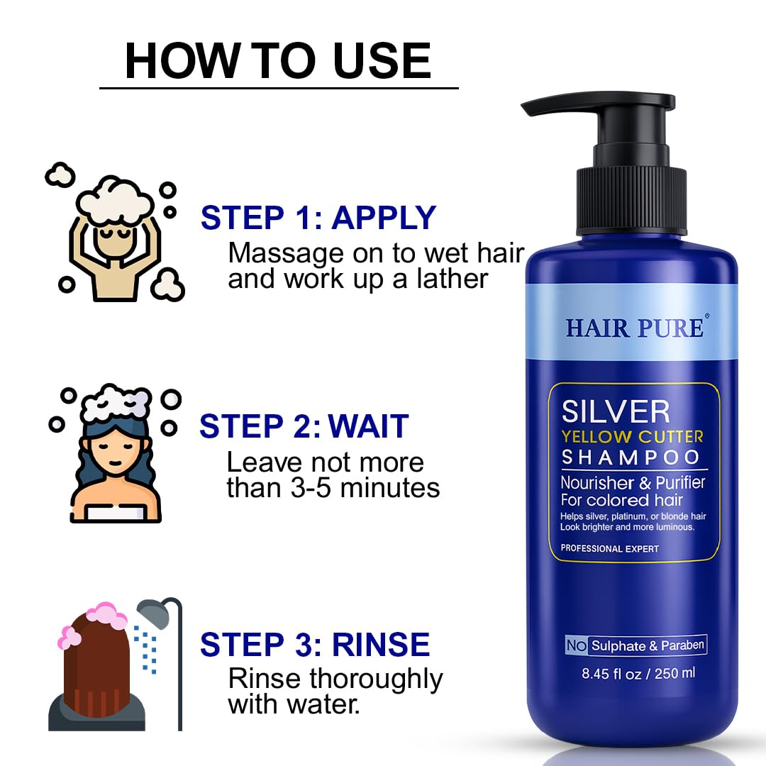 Redifyn Hair Pure Silver Yellow Cutter Shampoo - 250ml