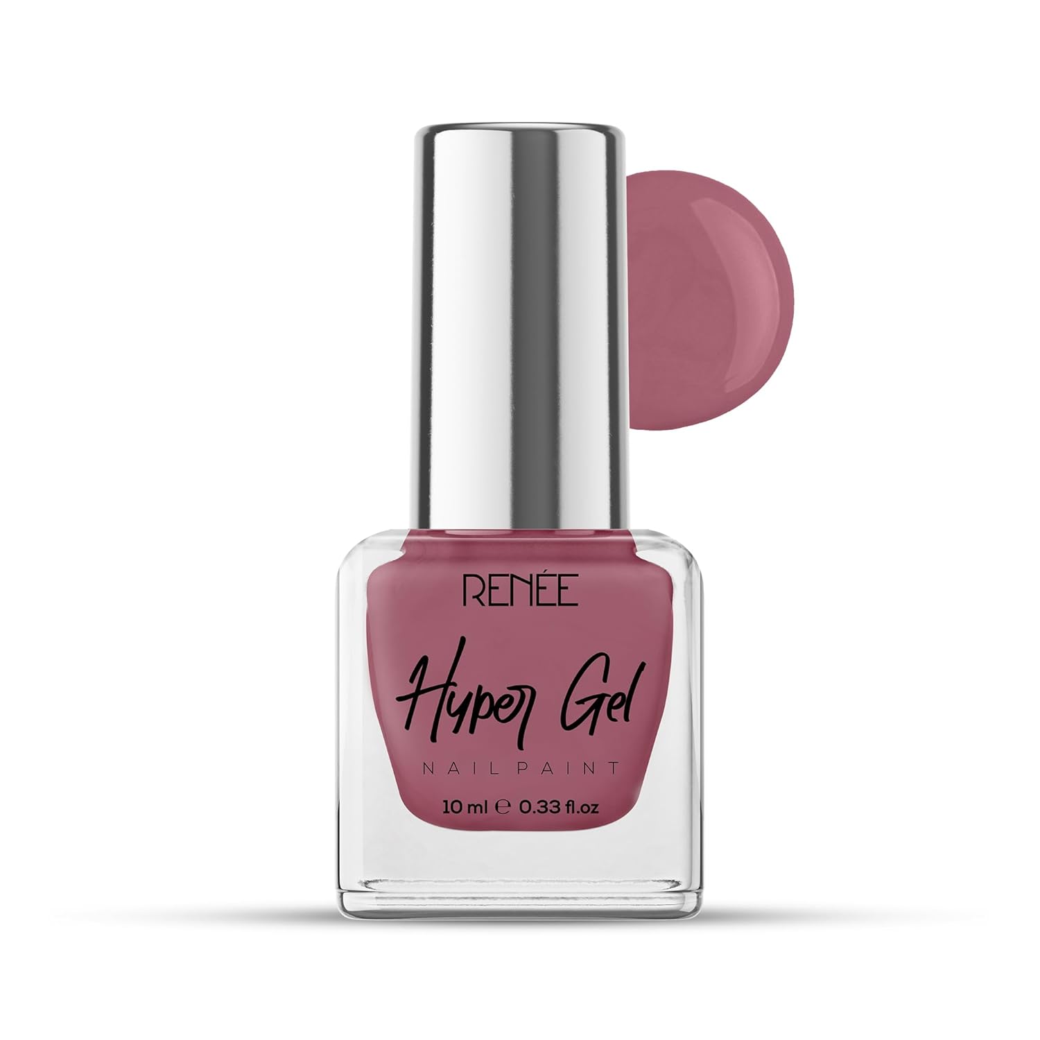 RENEE Hyper Gel Nail Paint- Orchid Pink 10ml, Quick Drying, Glossy Finish, Long Lasting, Chip resisting Formula with High Shine Polish, Acetone & Paraben Free