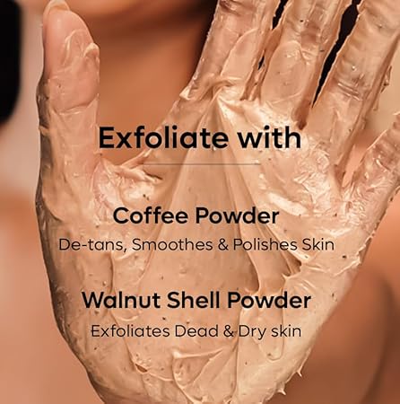 mCaffeine Shimmer Body Scrub With Coffee | For Smooth & Glowing Skin | for both men and women | exfoliating body scrub - 150gm