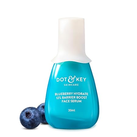 Dot & Key Blueberry Hydrate 12% Barrier Boost Face Serum | Reduces Redness & Irritation | Instant boost in skin hydrations| For Uneven & Dull Skin | 30ml