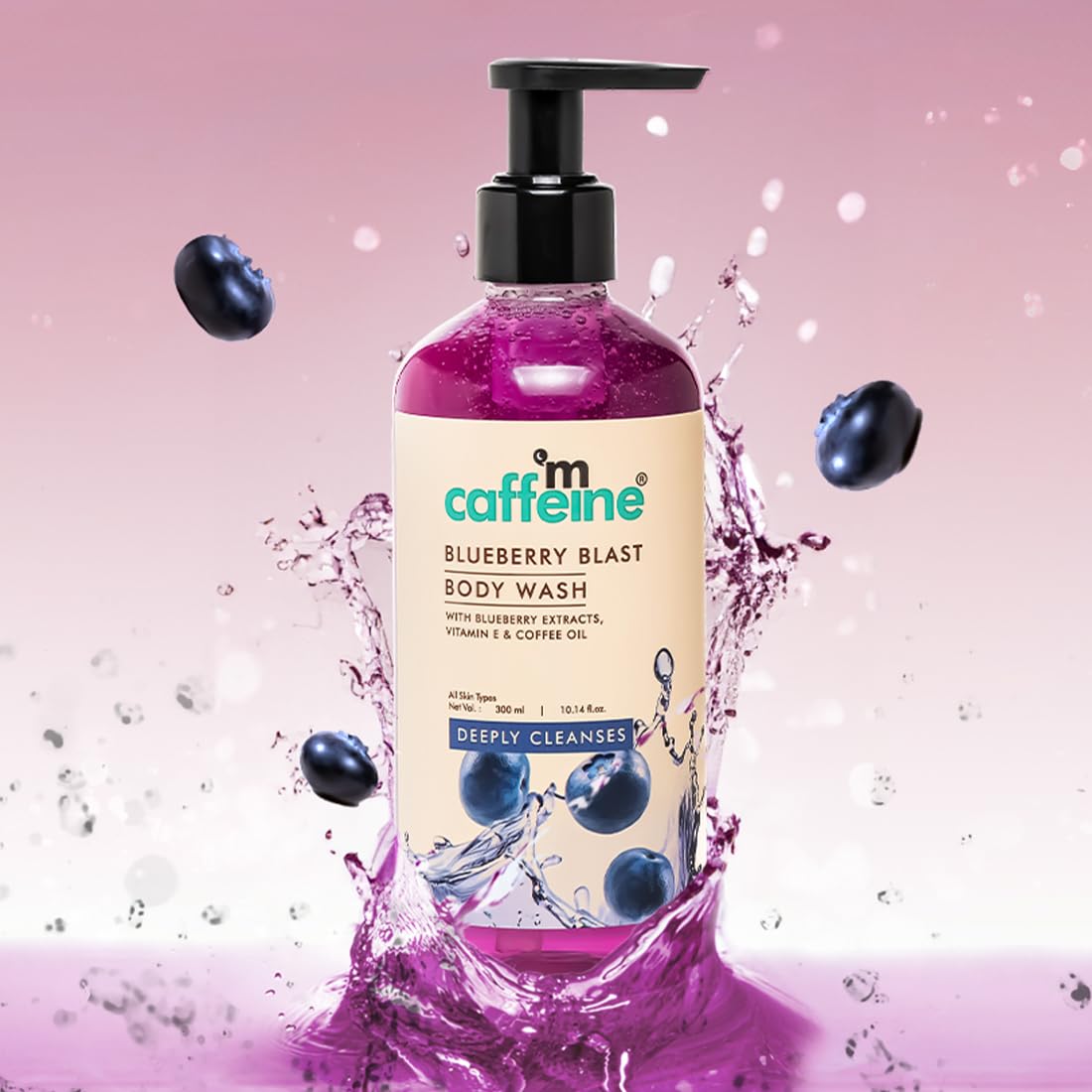 mCaffeine Blueberry Blast Body Wash - 300 Ml