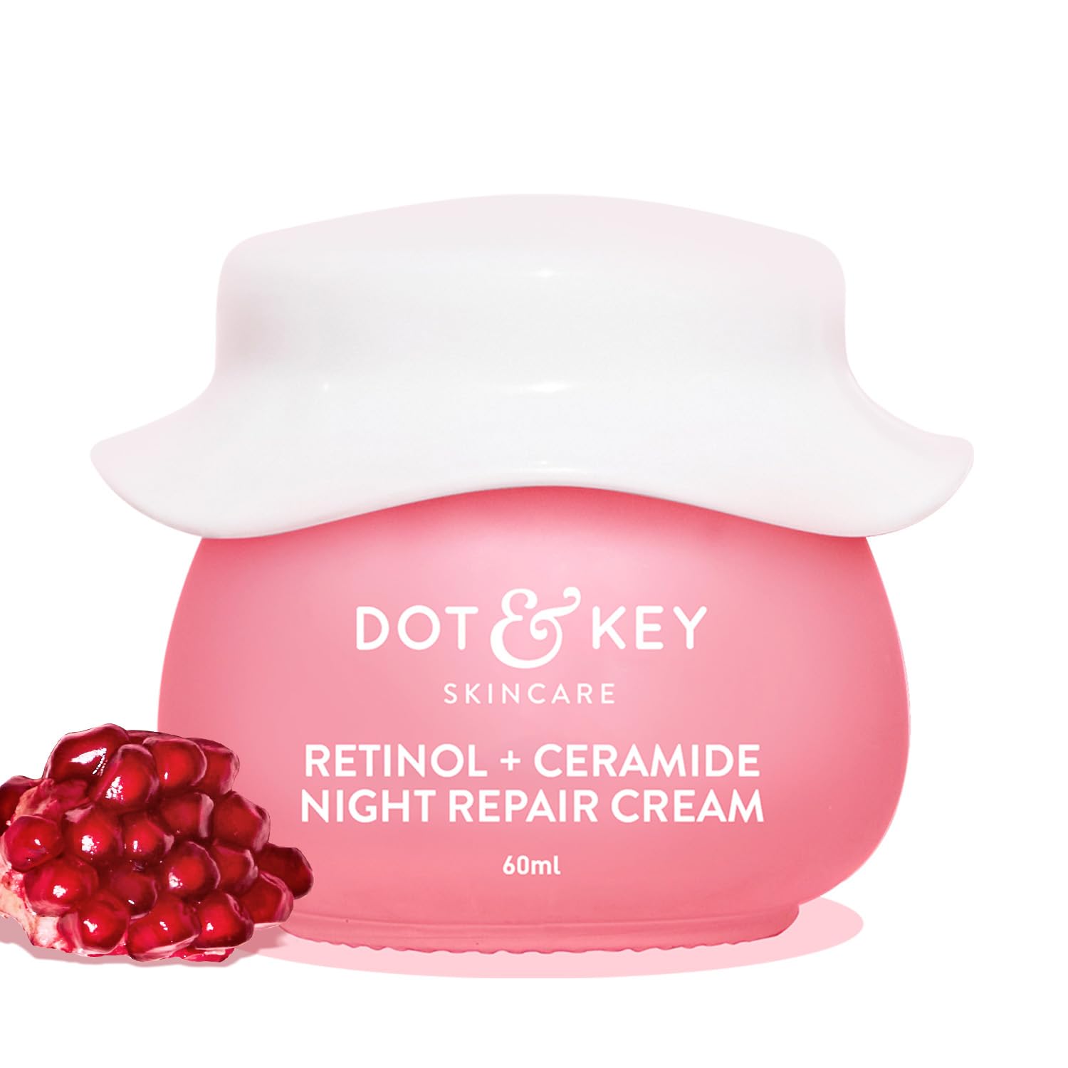 Dot & Key Night Reset Retinol + Ceramide Night Cream | Anti Aging Cream For Women & Men | Reduces Fine Lines & Wrinkles | Oil Free & Non Sticky Moisturizer | For Glowing Youthful Skin | For All Skin Types | 60ml