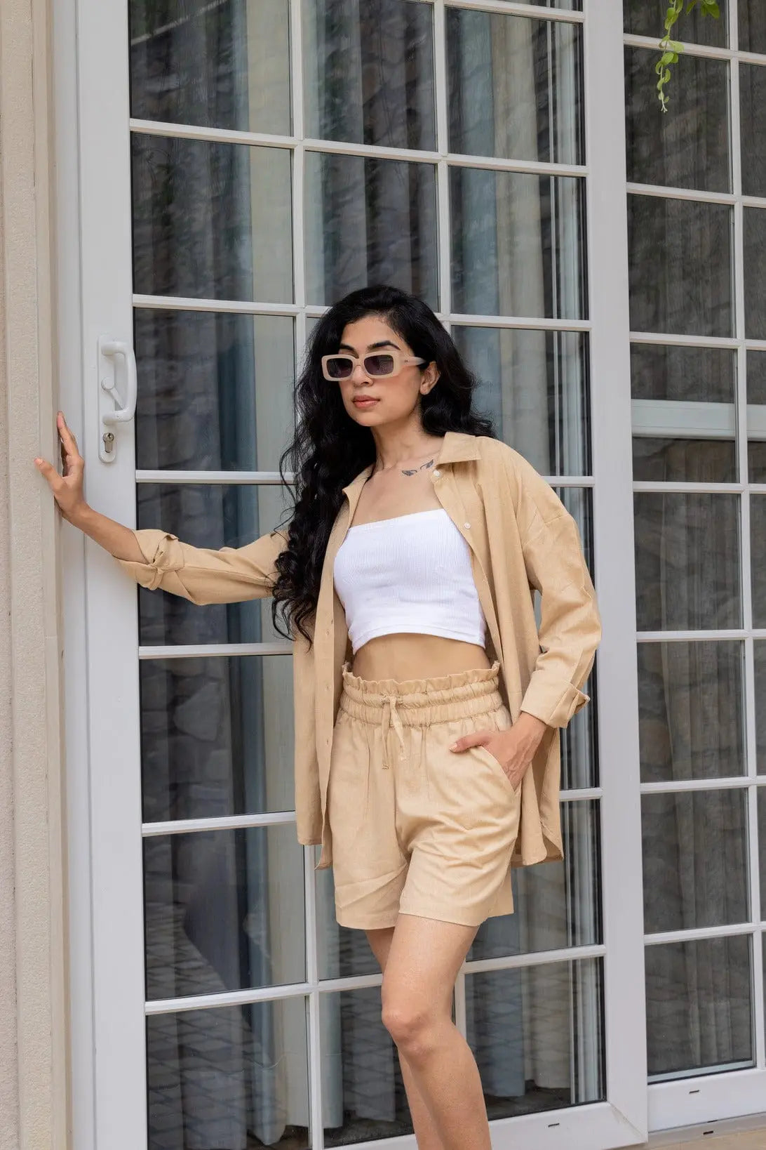 Sugnaa Oversized Cotton Shirt & Shorts