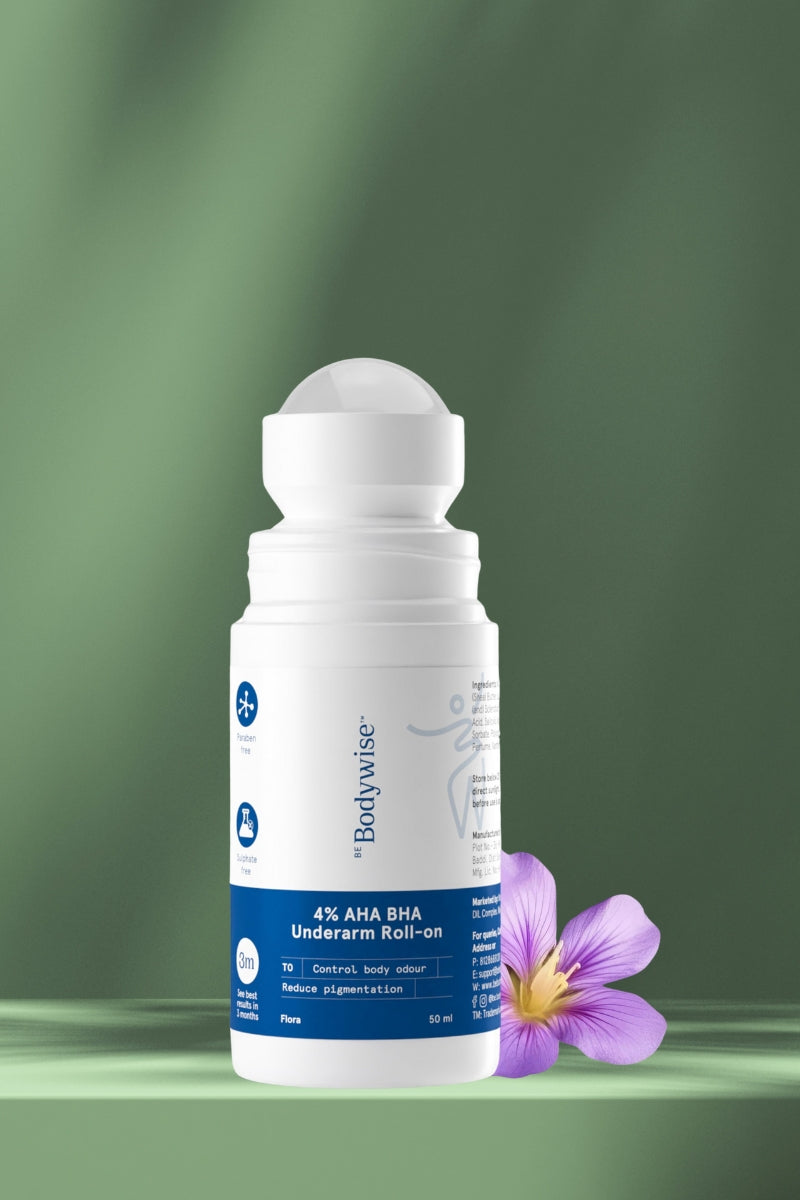 Be Bodywise 4% AHA BHA Underarm Roll On - 50 mL - Flora