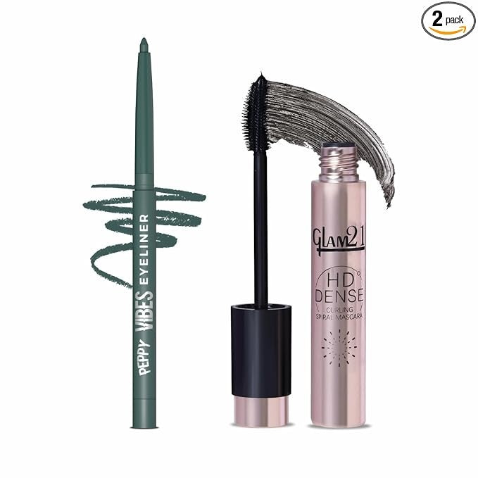 Glam21 Peppy Vibes Eyeliner (Moss) + Mascara