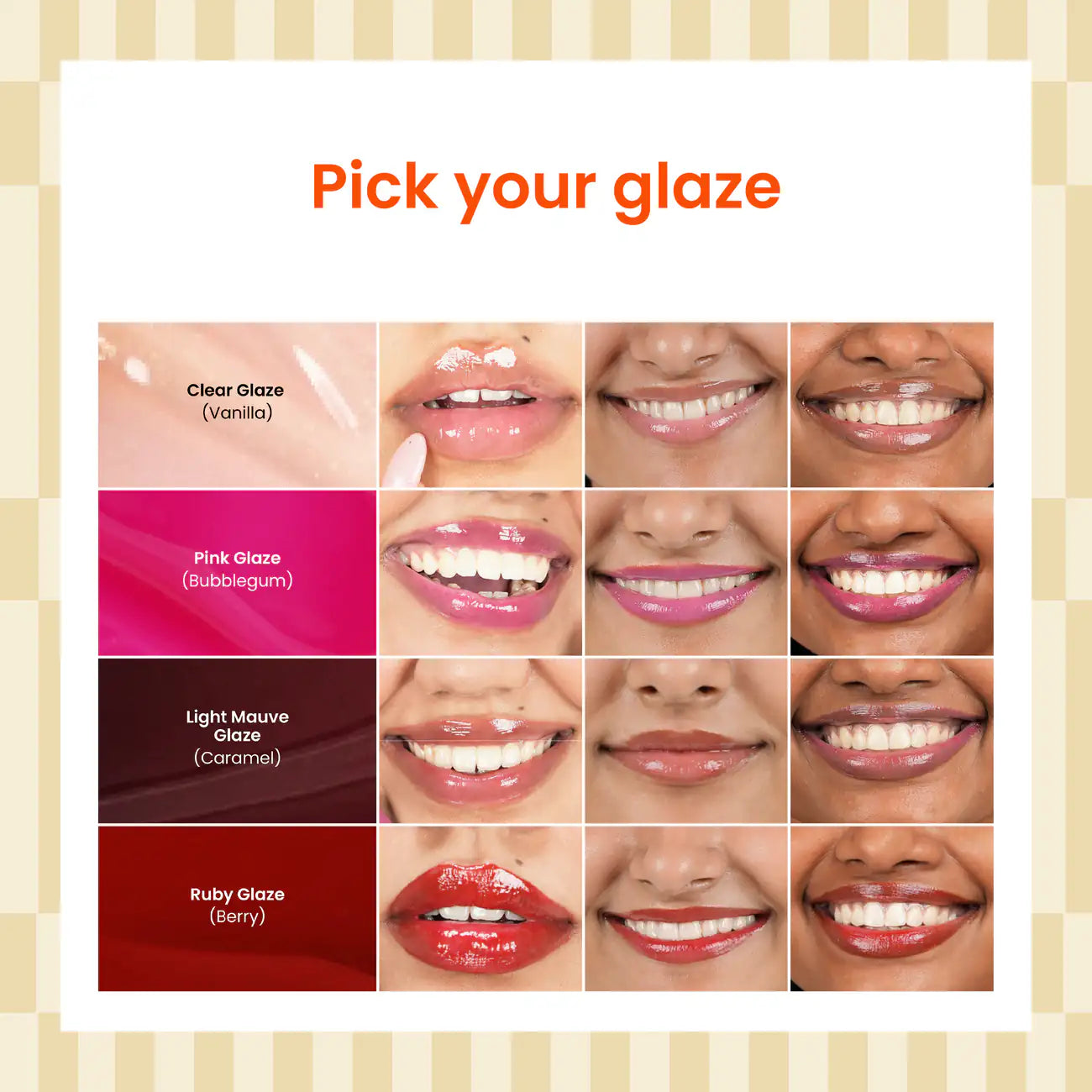 Foxtale Brightening Lip Balm with Pouch - Kit of 4 (Glaze Kit)