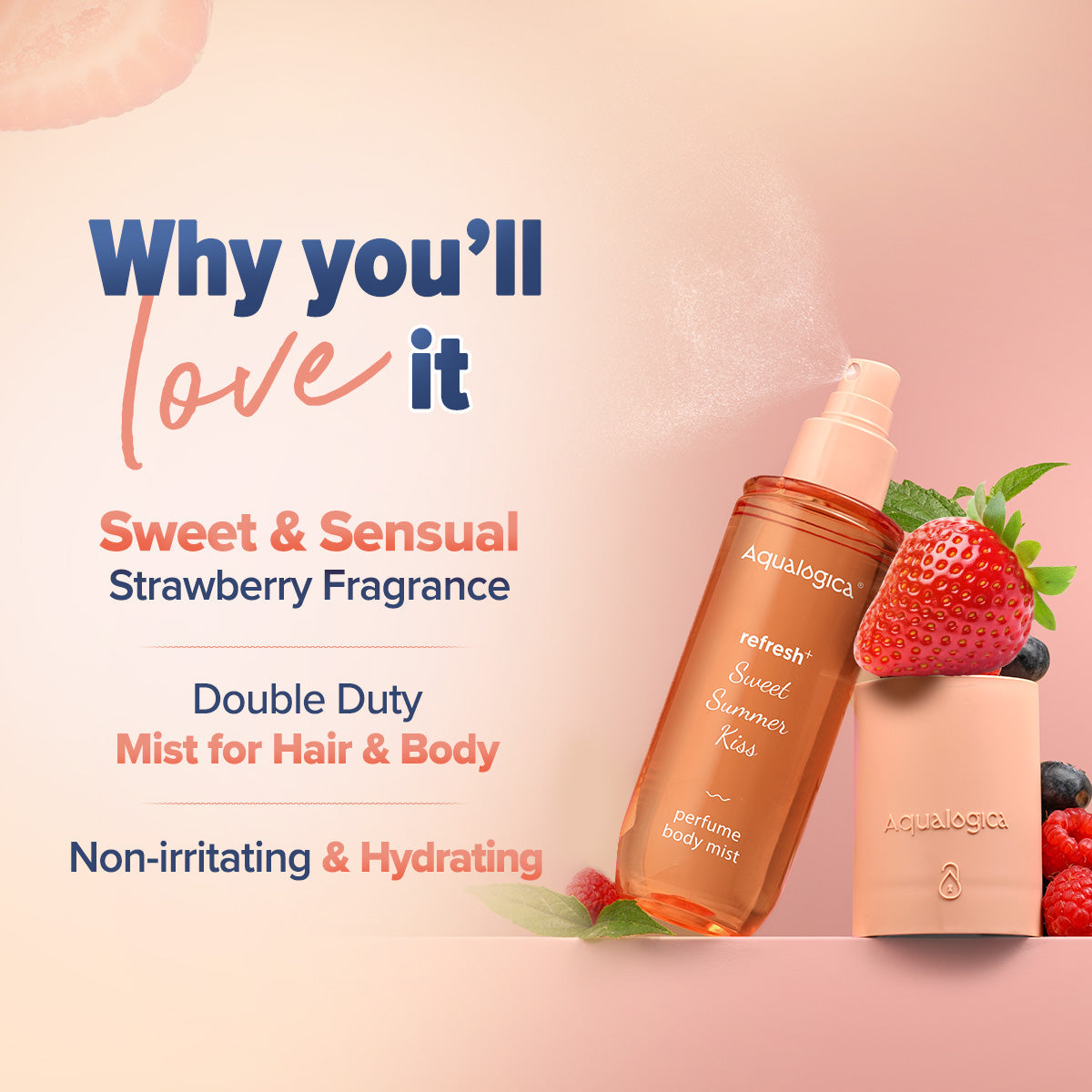 Aqualogica Refresh+ Sweet Summer Kiss Perfume Body Mist