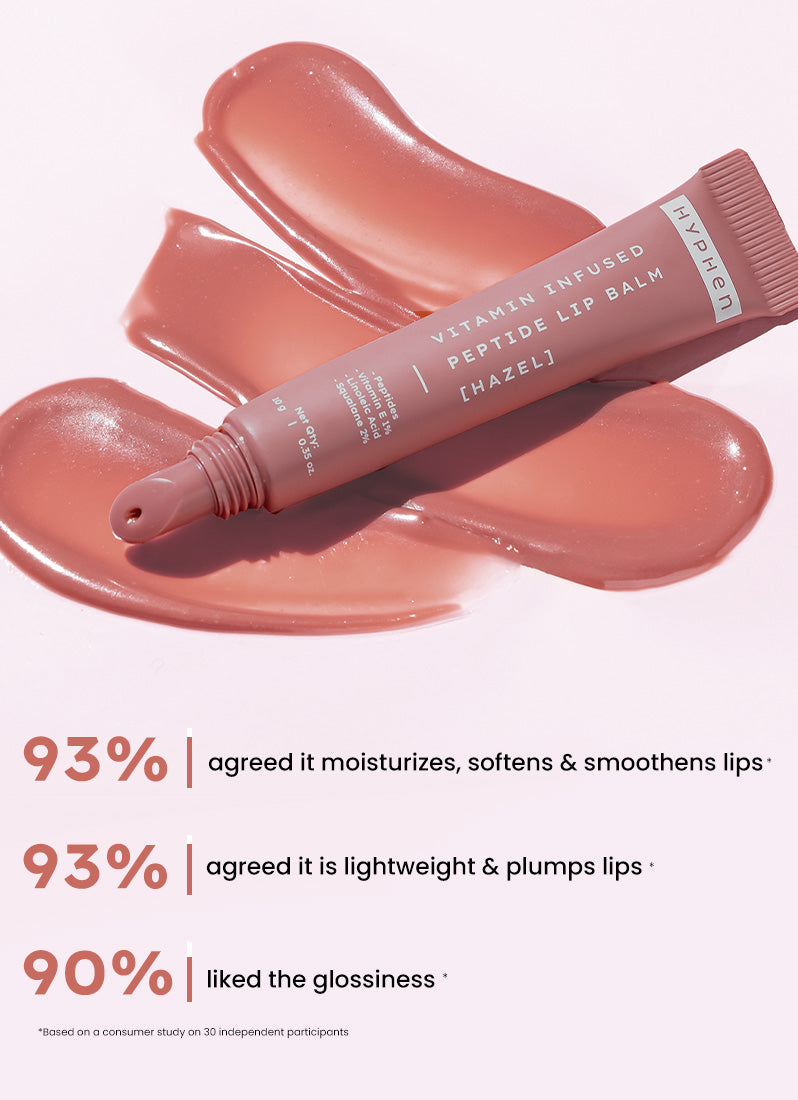 Vitamin Infused Peptide Lip Balm - Hazel (Peachy Nude)