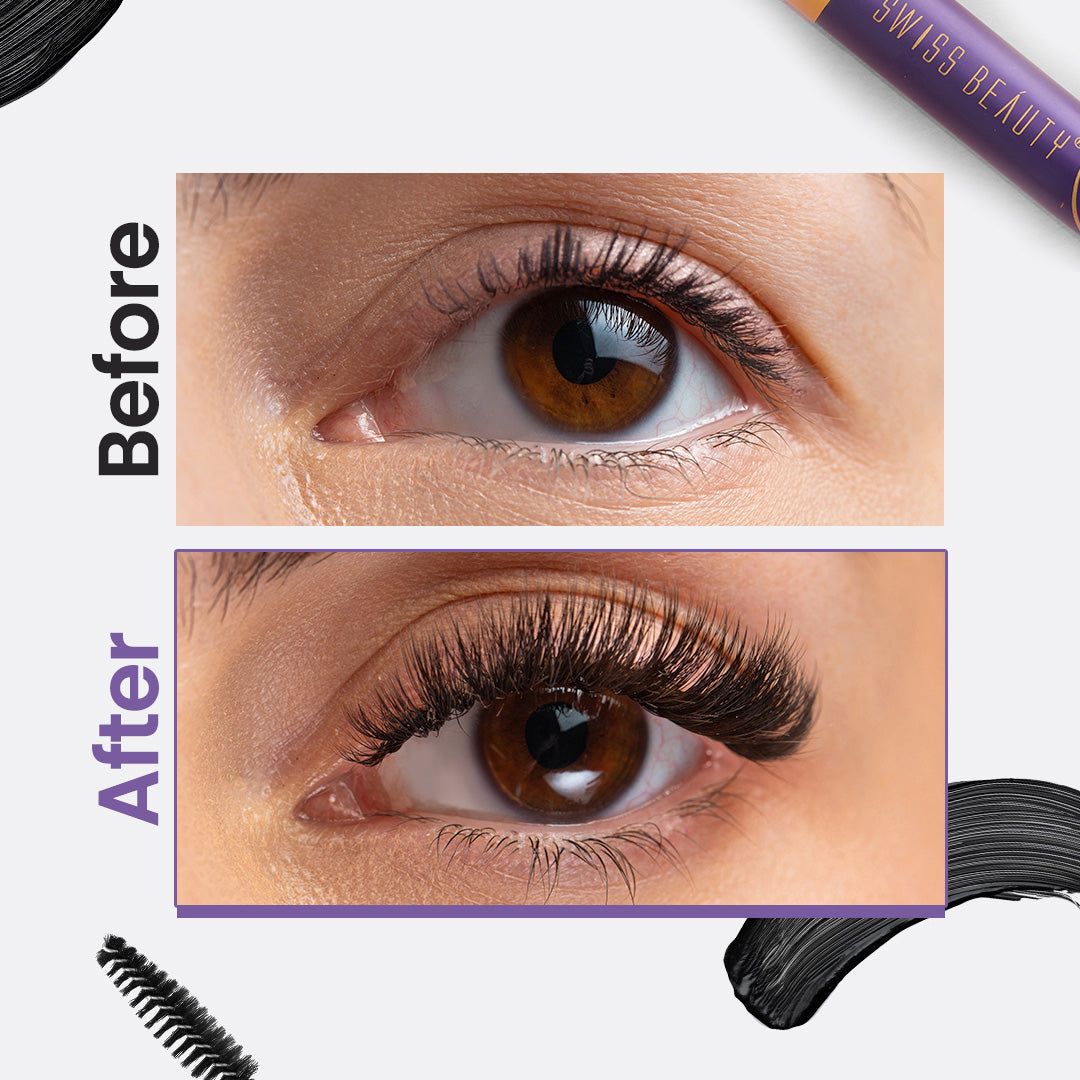 Swiss Beauty Bold Eyes Super Lash Mascara Waterproof - Black-01