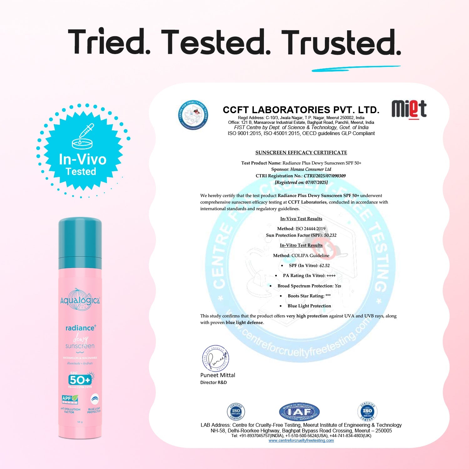 Aqualogica Radiance+ Dewy Sunscreen Spf 50 & Pa++++