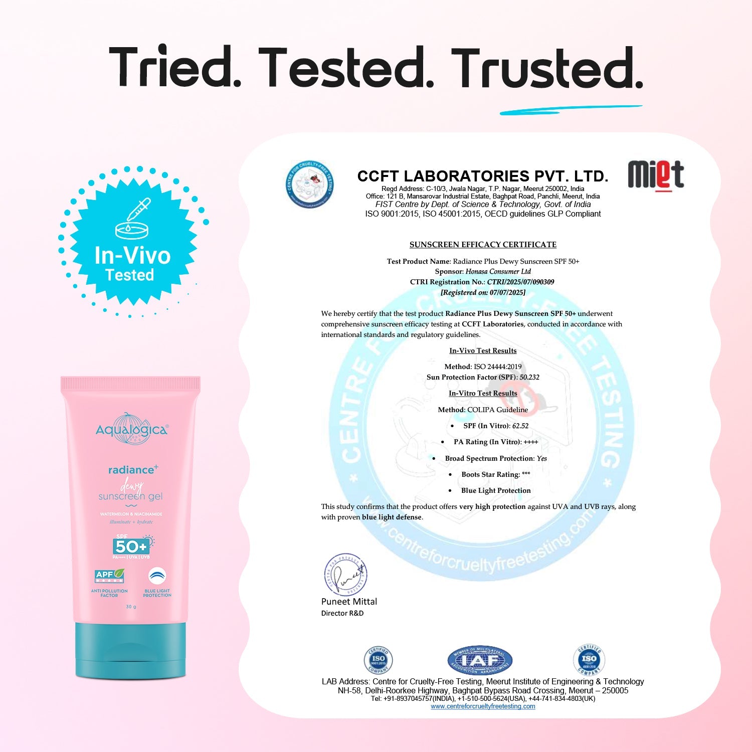 Aqualogica Radiance+ Dewy Sunscreen Spf 50 & Pa++++