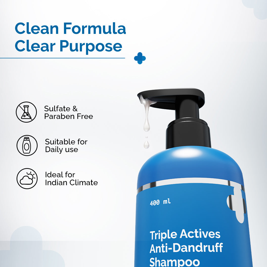 Derma Co Triple Actives Anti-Dandruff Shampoo