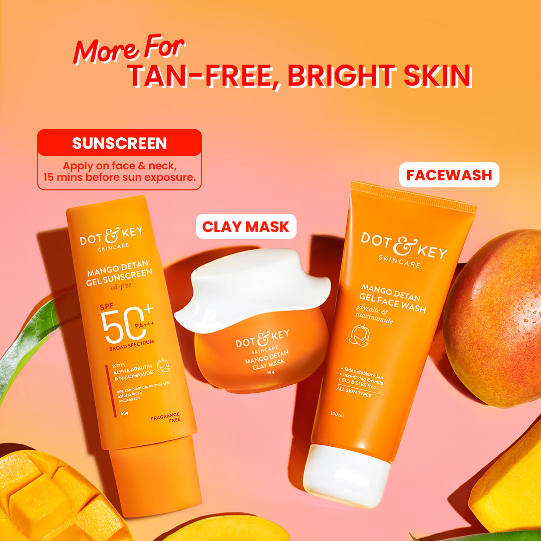 Dot & Key Mango Detan Sunscreen, In-Vivo Tested SPF 50+ PA++++ - 80g
