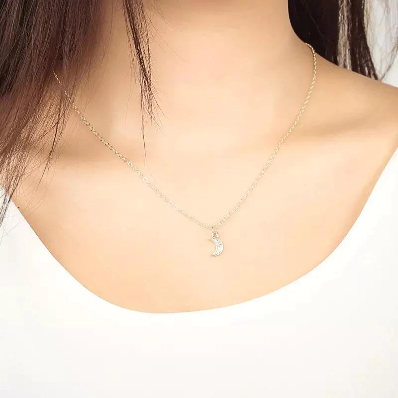Salty Studded Cresent Necklace