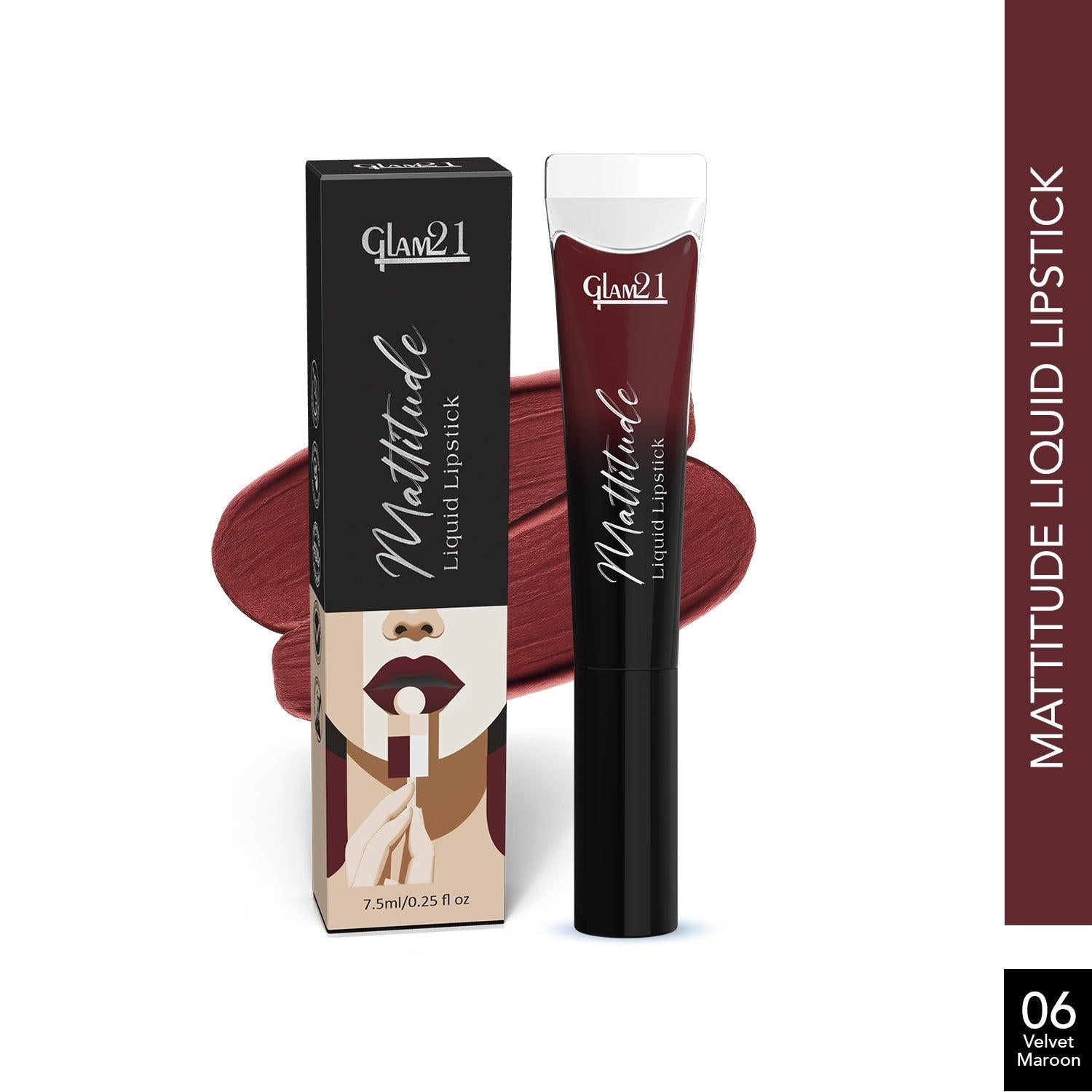 Glam21 Mattitude Lipstick - Velvet Maroon
