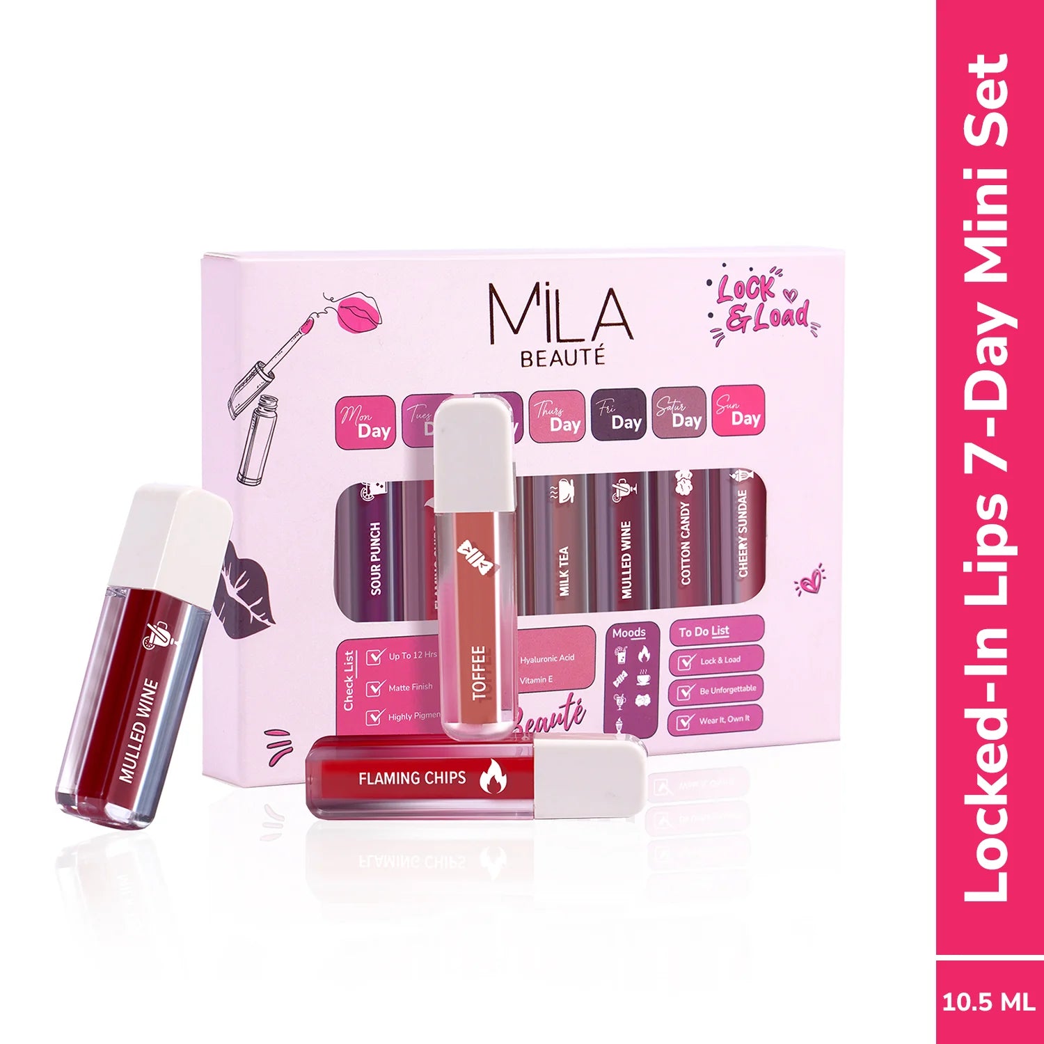 Mila Beaute Lock & Load Transfer-Proof Lipsticks Pack of 7