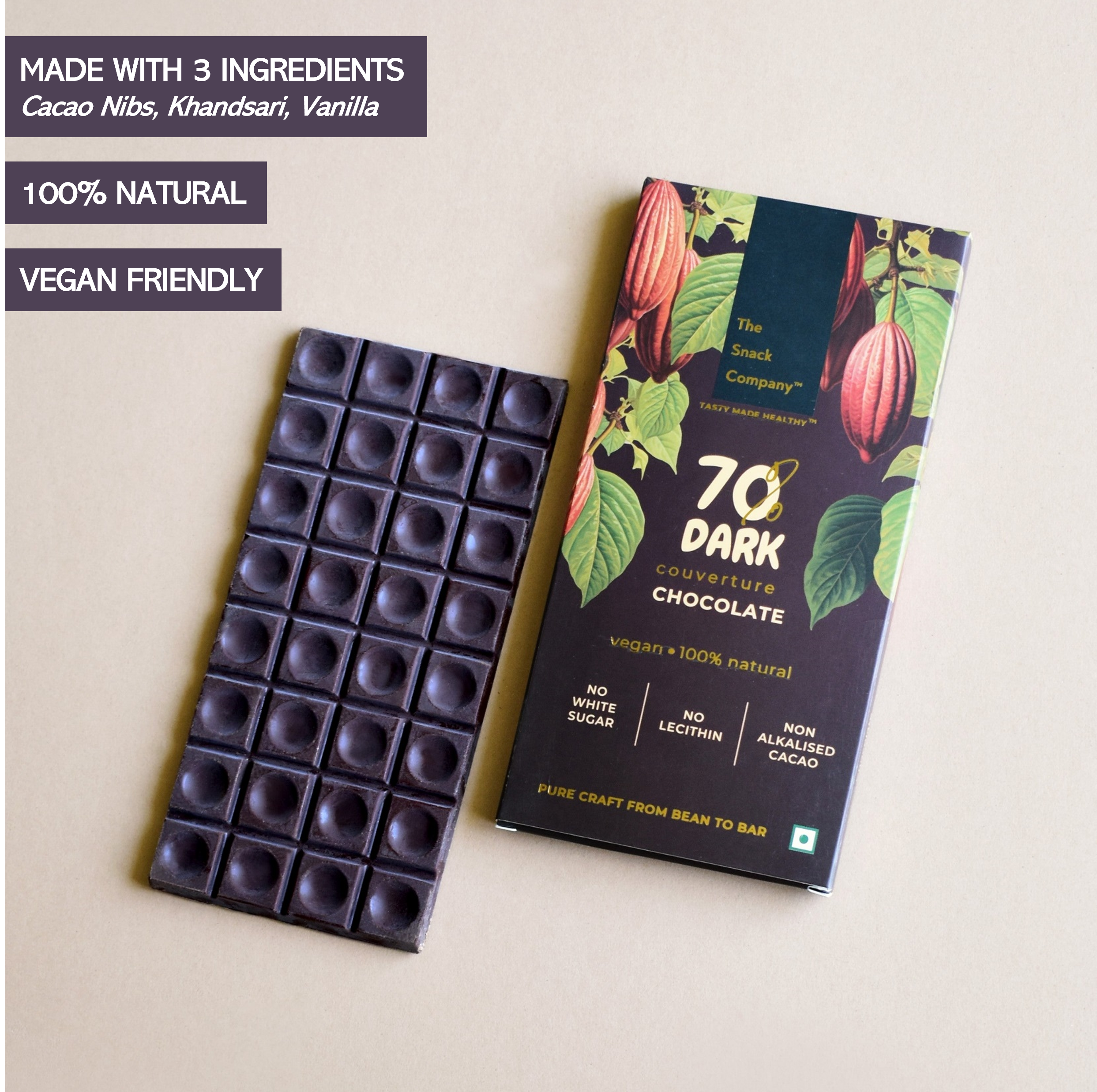 The Snack Company 41% MYLK Chocolate & 70% Dark Chocolate (60g each)