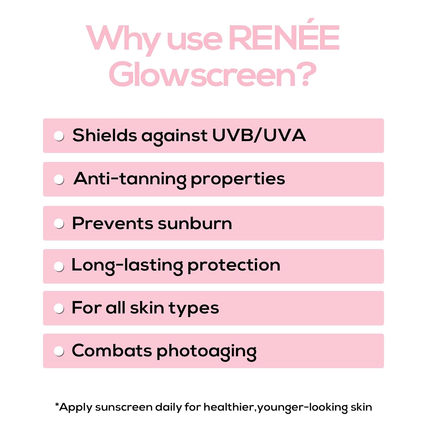 RENEE Glowscreen Spf 50 Sunscreen Spray - 50ml, Pa++++ for Uva & Uvb Protection, Enriched With Hyaluronic Acid & Vitamin C| Lightweight, Non Greasy, Quick Absorbing With No White Cast