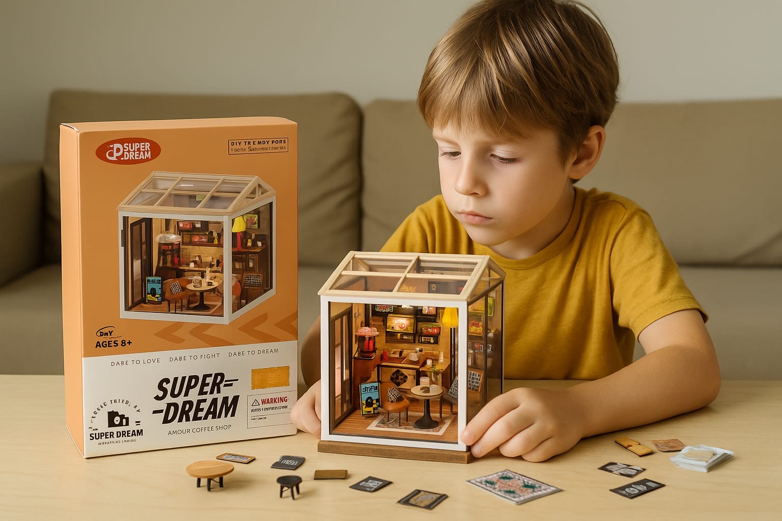 Dimorra DIY Cabin Miniature Scene Box