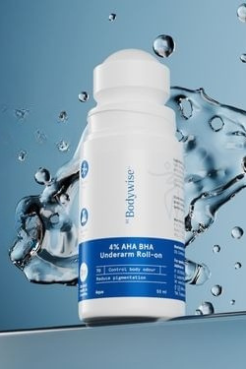 Be Bodywise 4% AHA BHA Underarm Roll On - 50 mL - Aqua