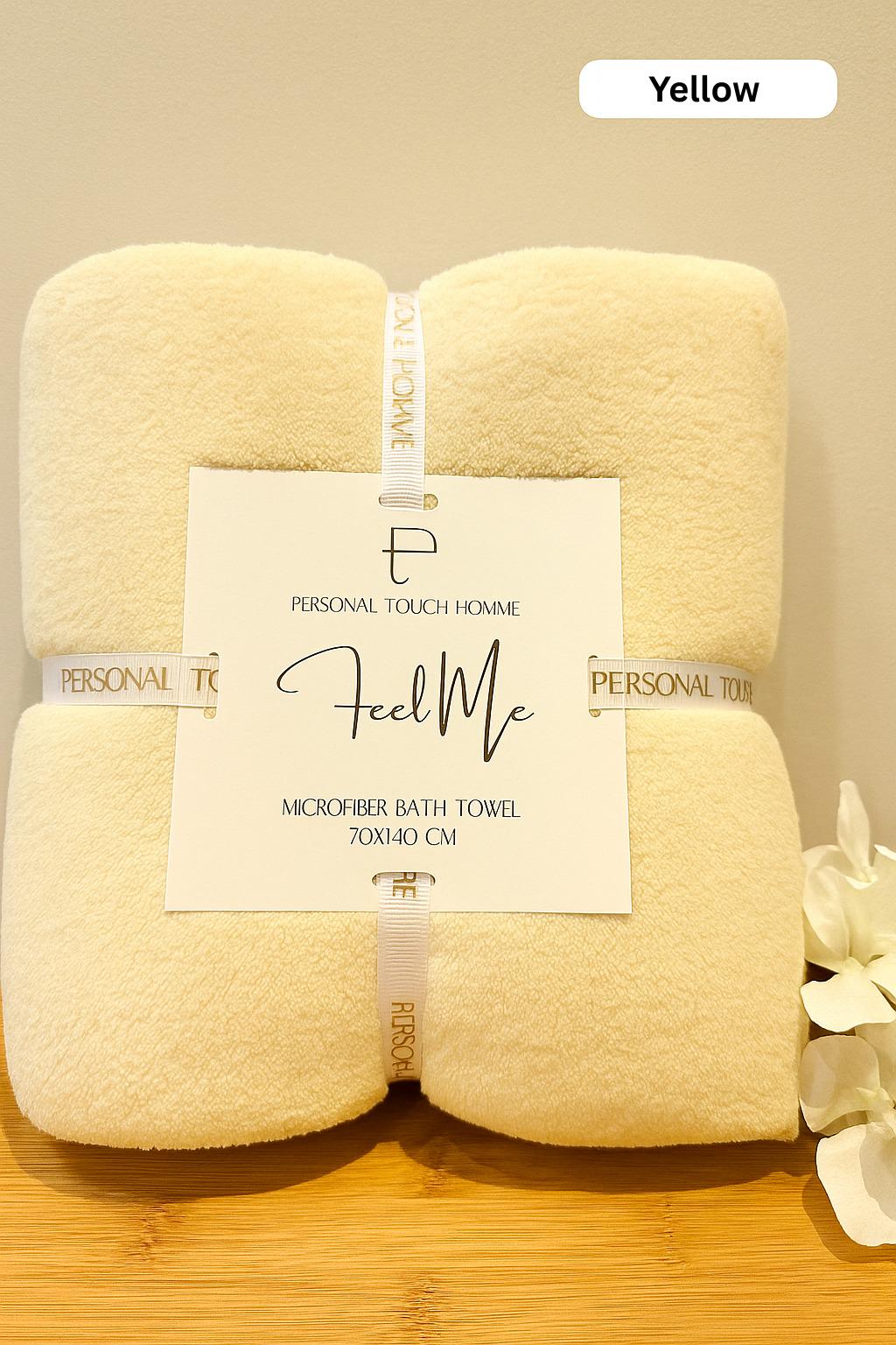Personal Touch Feel Me Microfiber Bath Towel - Yellow