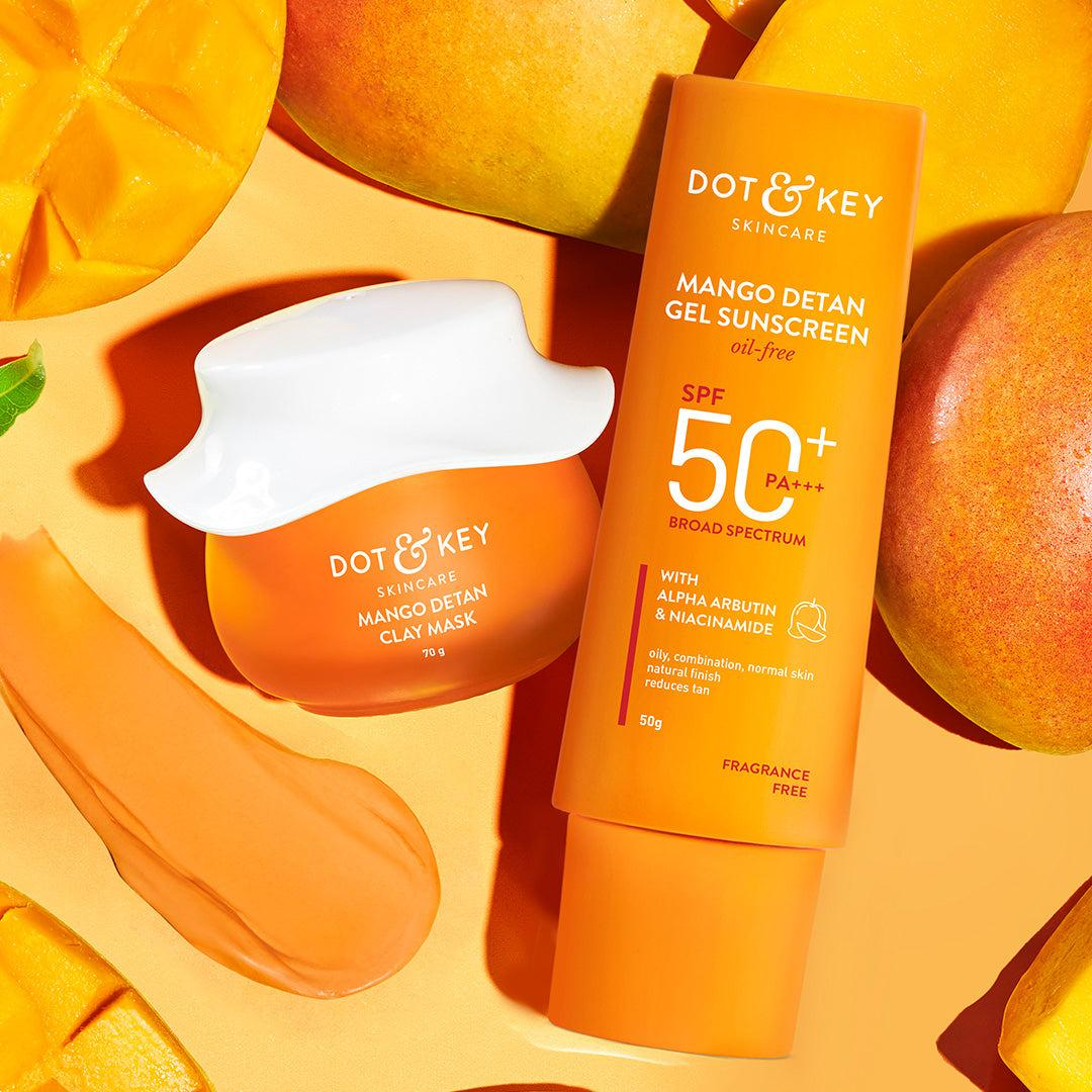 Dot & Key Mango Detan Clay Mask + Gel Sunscreen