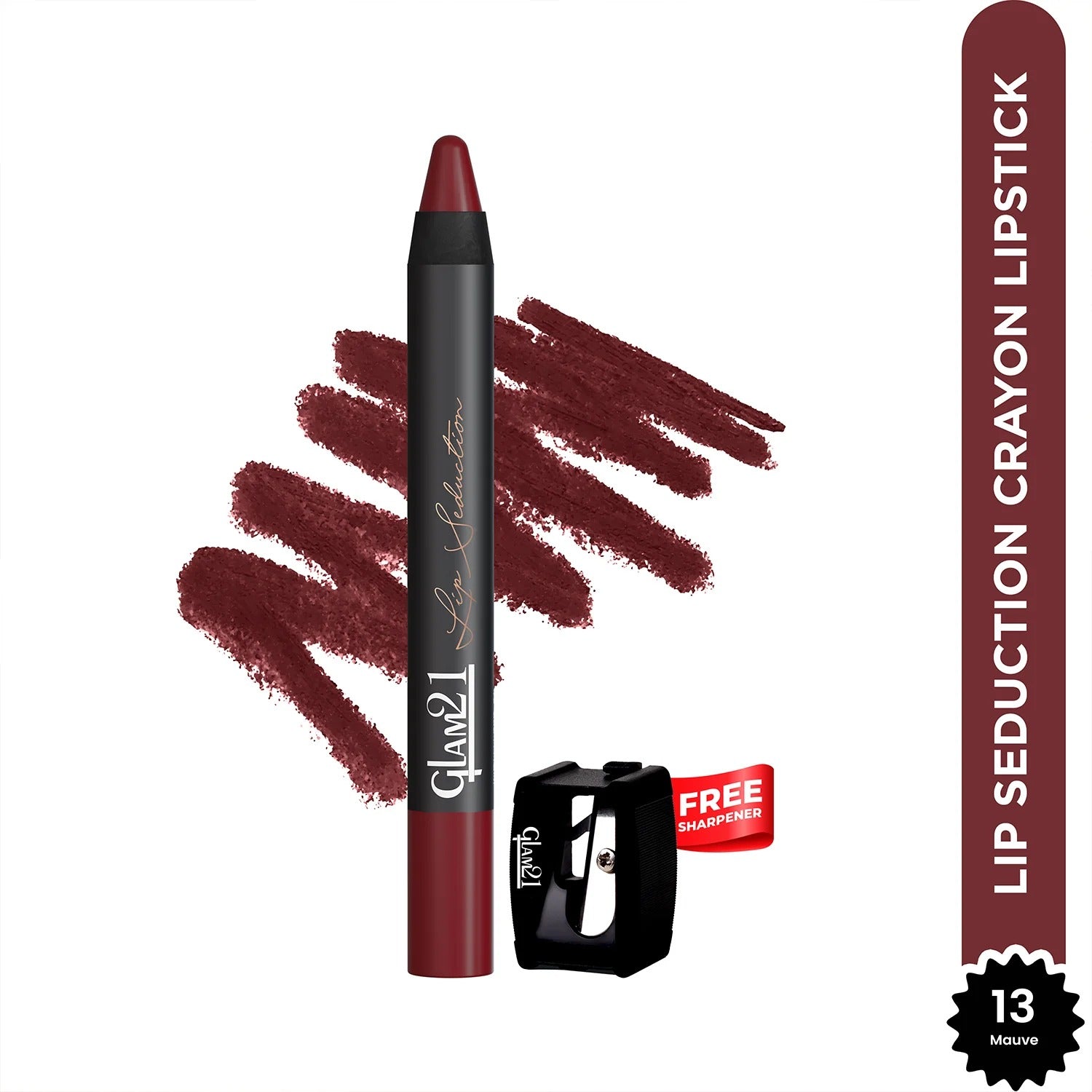 Glam21 Lip Seduction Non- Transfer Crayon Lipstick - Mauve