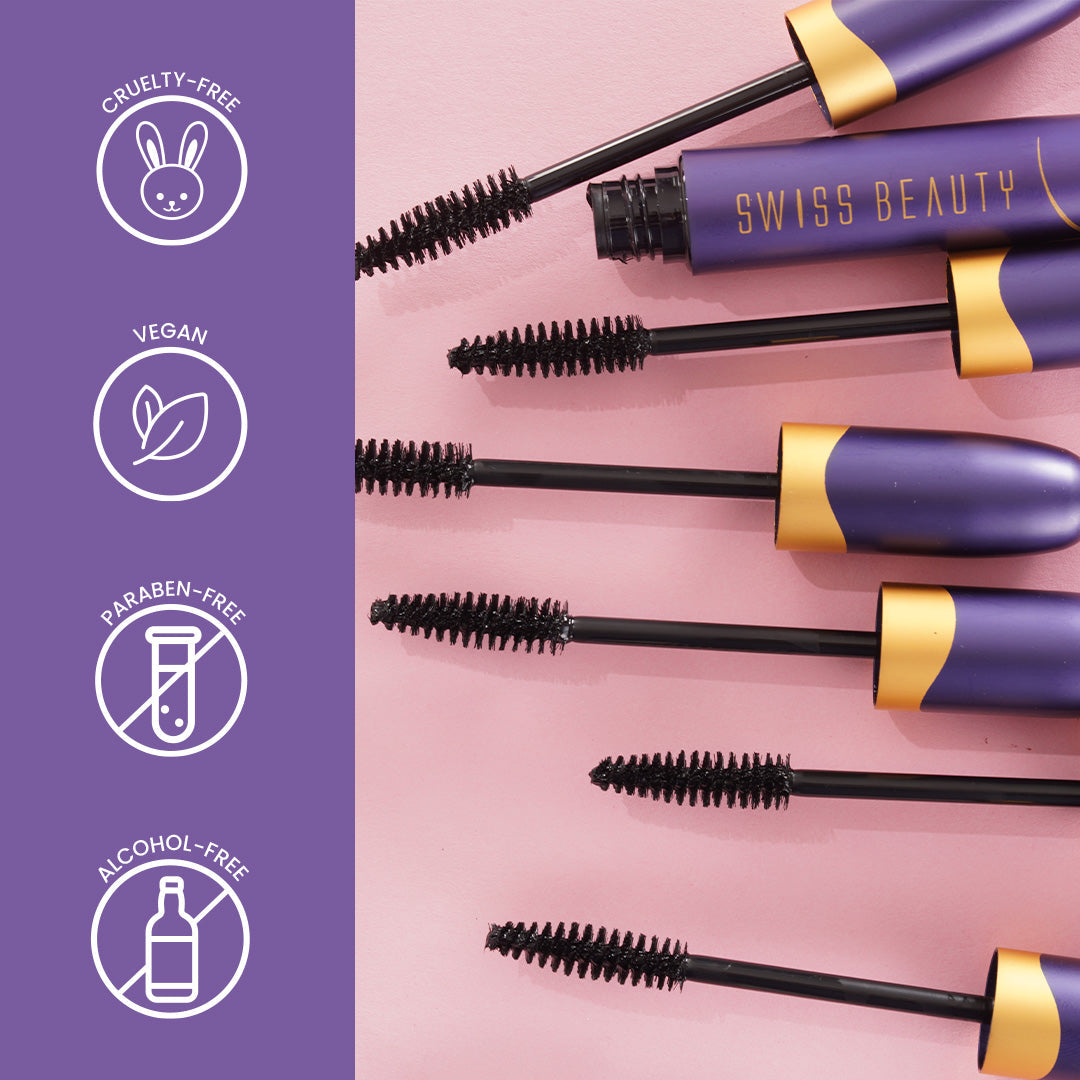 Swiss Beauty Bold Eyes Super Lash Mascara Waterproof - Black-01