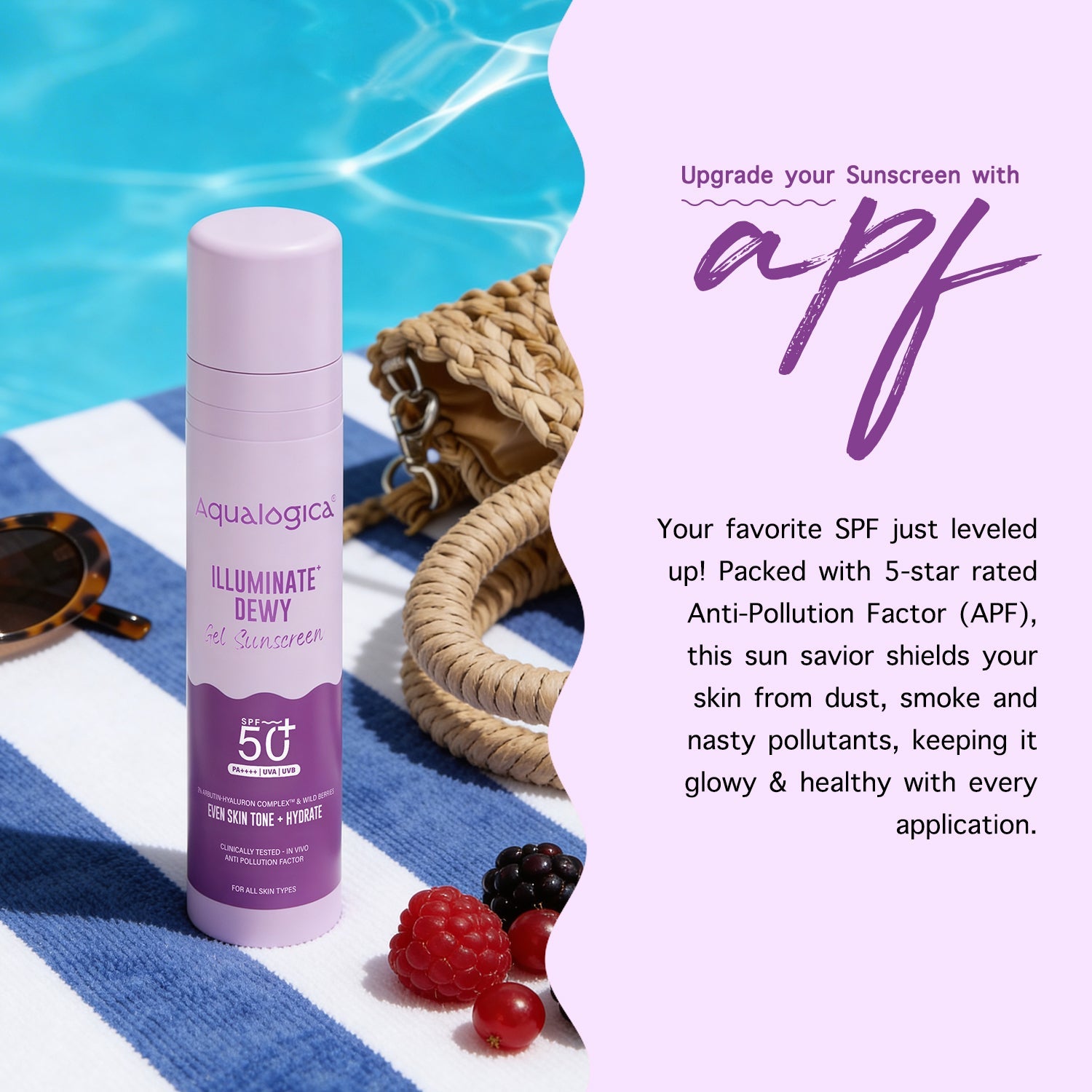 Aqualogica Illuminate+ Dewy Gel Sunscreen Spf 50+ Pa++++