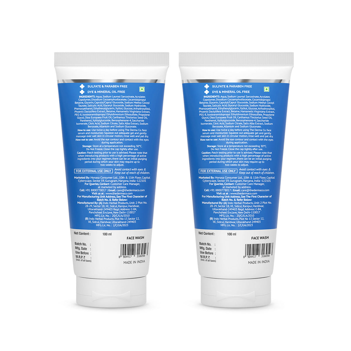 Derma Co 2% Salicylic Acid Gel Face Wash with Salicylic Acid & Witch Hazel