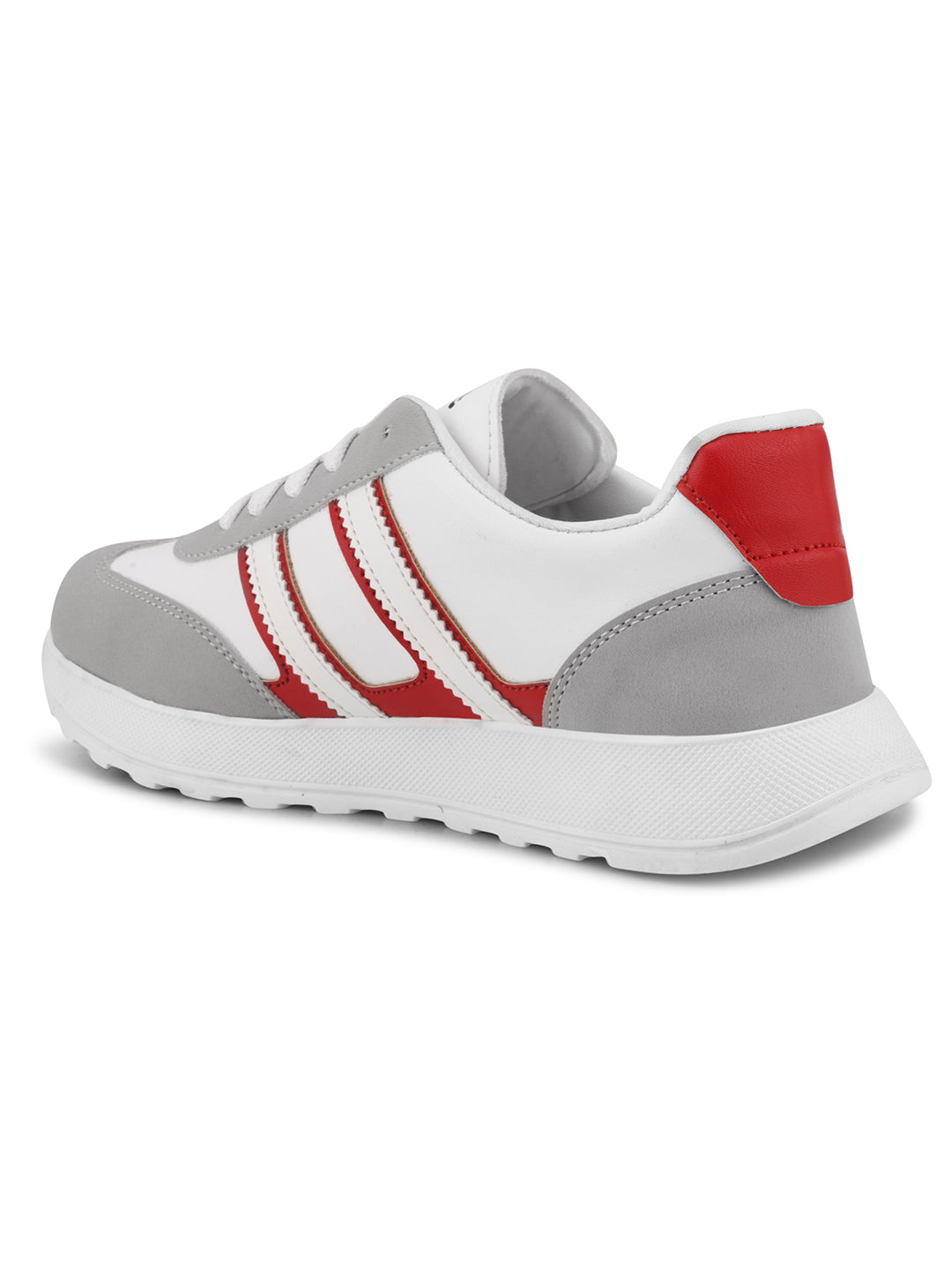 JM Looks The Urban Stripe Classic Breathable Sneaker with Round Toe & Lace-Up Closure