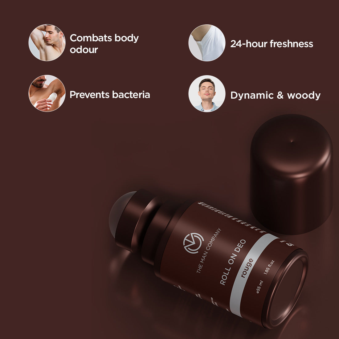 The Man Company Roll On Deo Rouge Dynamic & Woody - 55ml