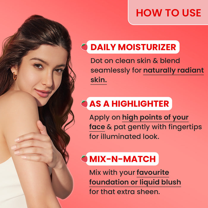 Dot & Key Strobe Cream (Moisturizer + Highlighter) - Strawberry - Pearl Pink