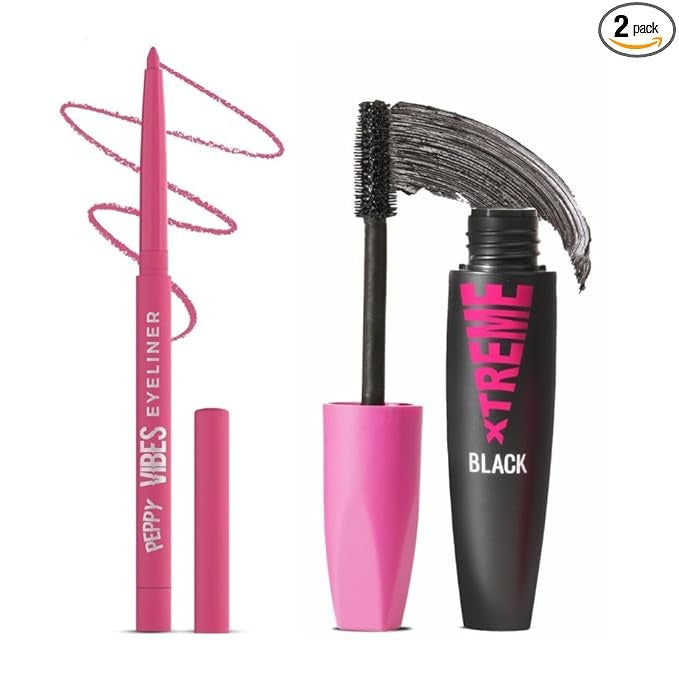 Glam21 Eye Duo Combo Mascara + Peppy Vibes Eyeliner (Flamingo)