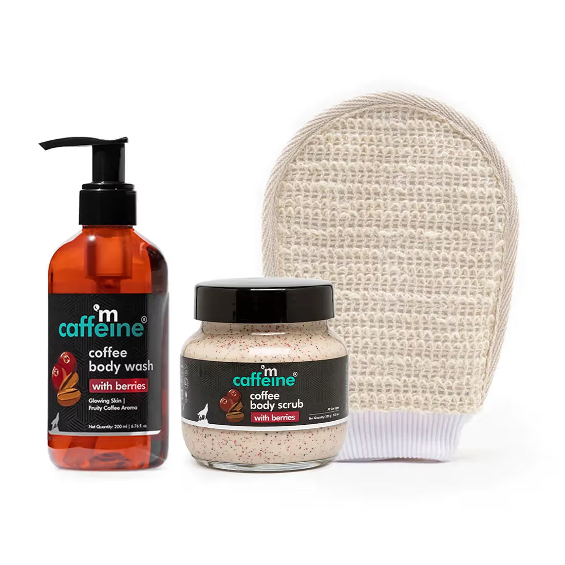 mCaffeine Coffee & Berries Body Exfoliation Kit