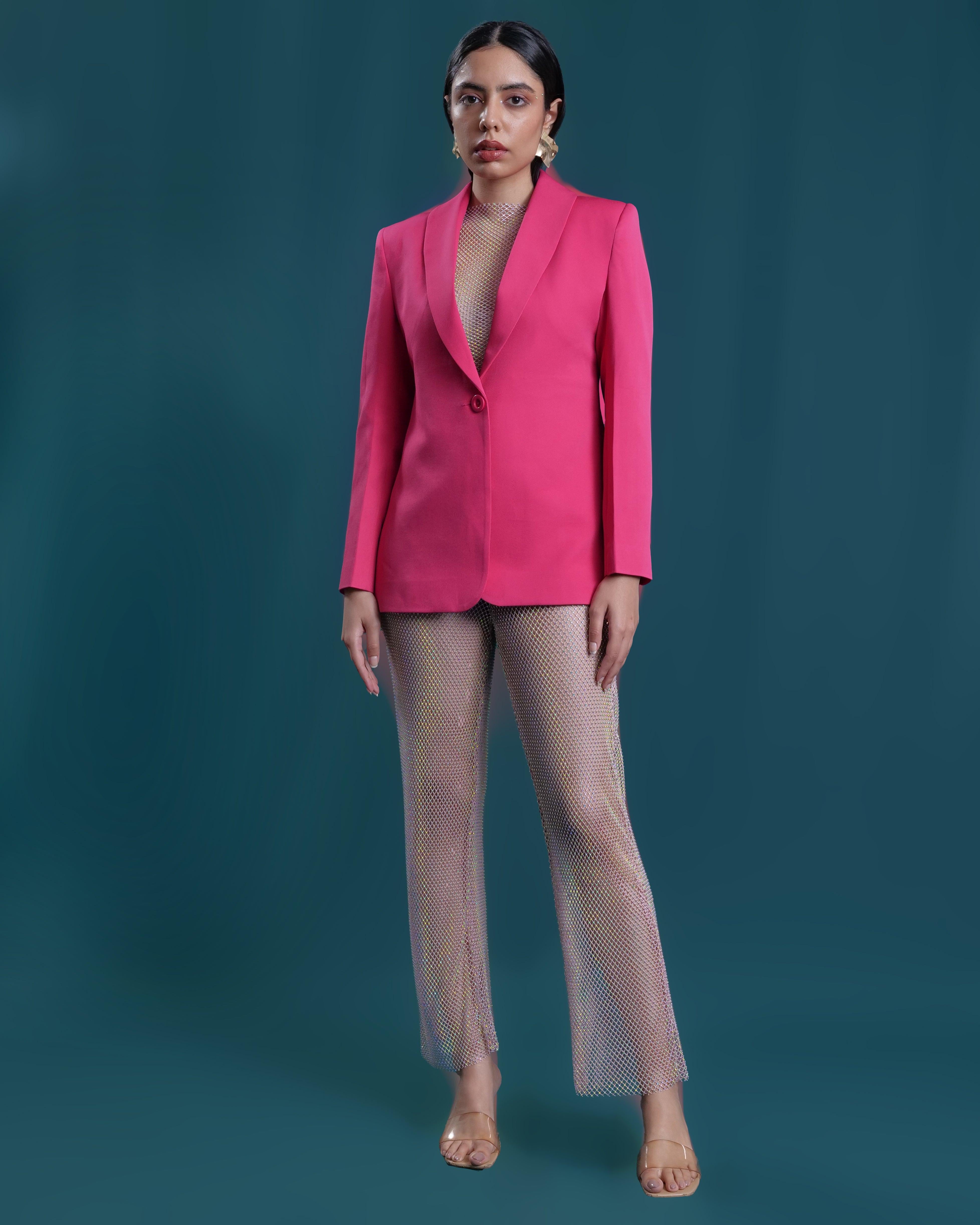 Studio OJS Baby Pink Rhinestone Pants