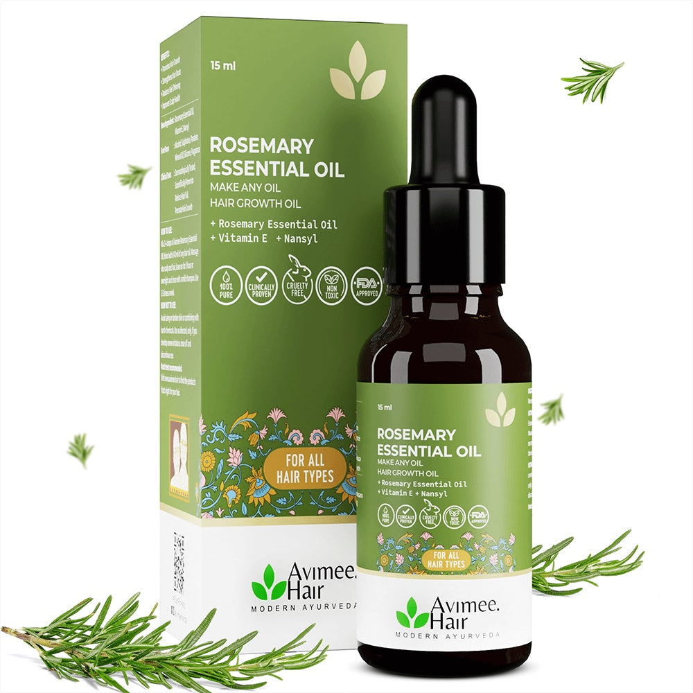 Avimee Herbal Rosemary Essential Hair Oil with Vitamin E & Nansyl