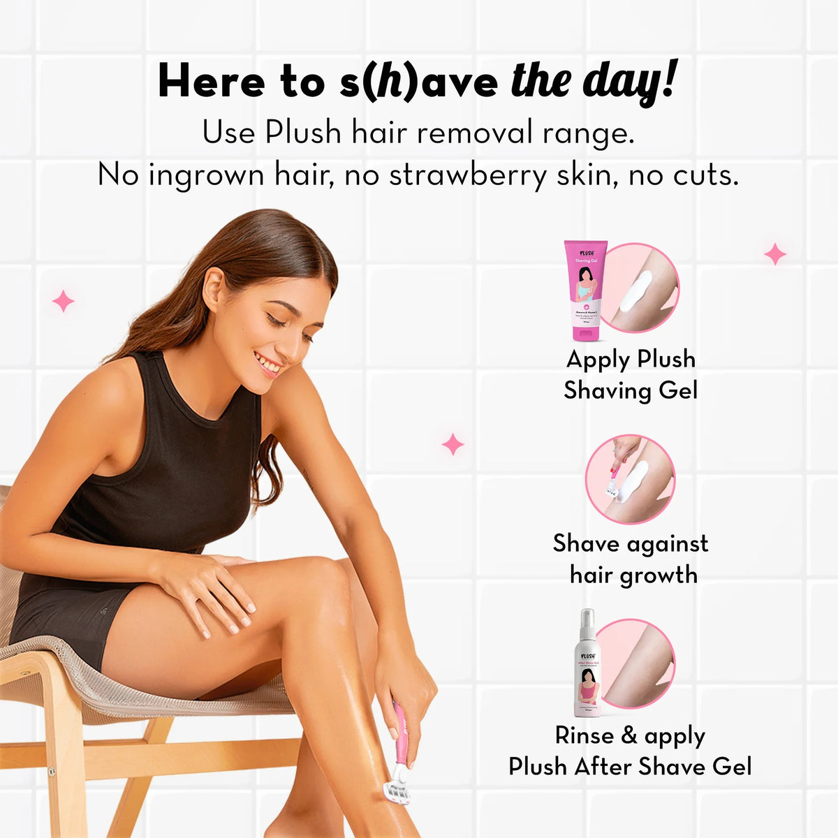 Plush 5 Sweden Steel Blade Body Razor for Woman
