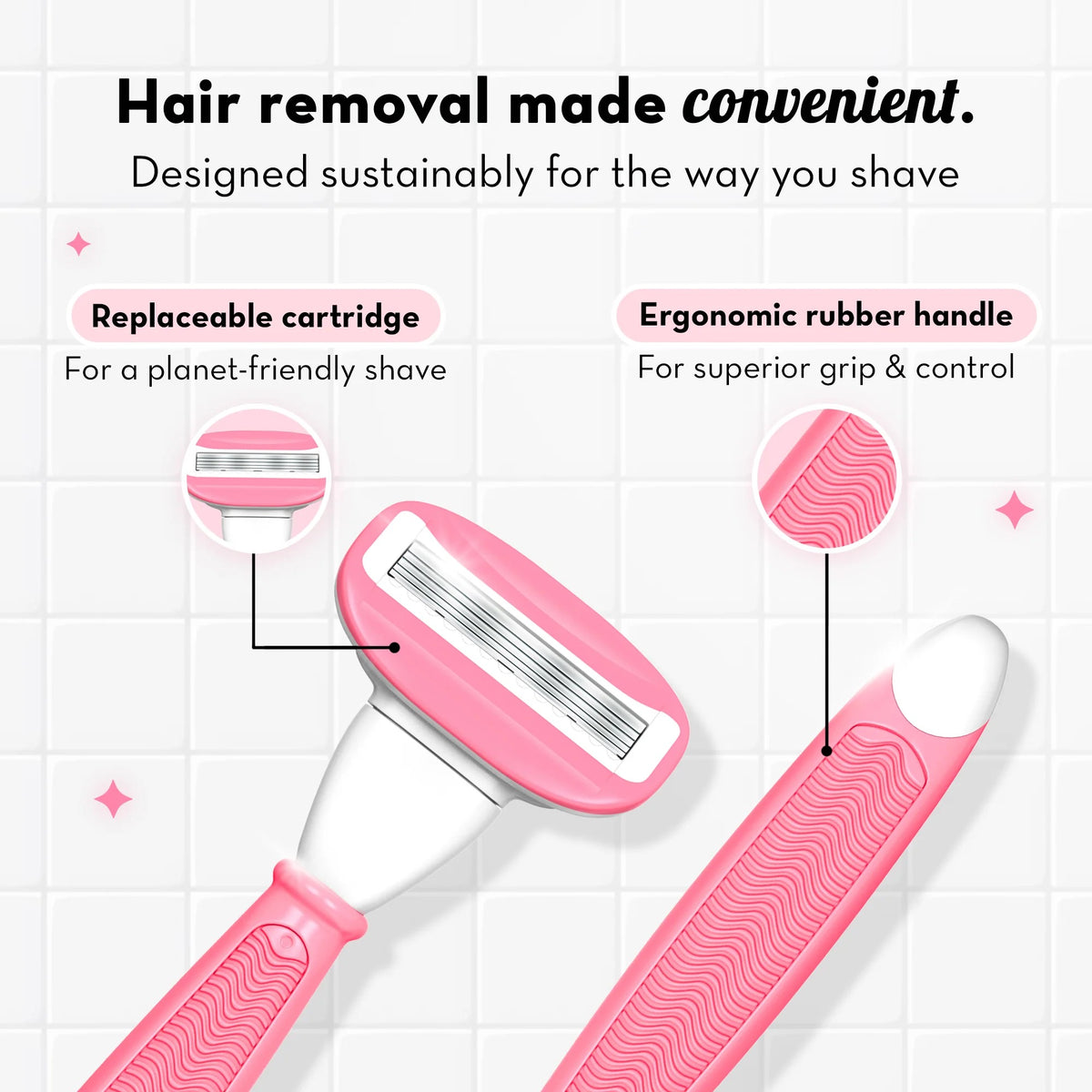 Plush 5 Sweden Steel Blade Body Razor for Woman