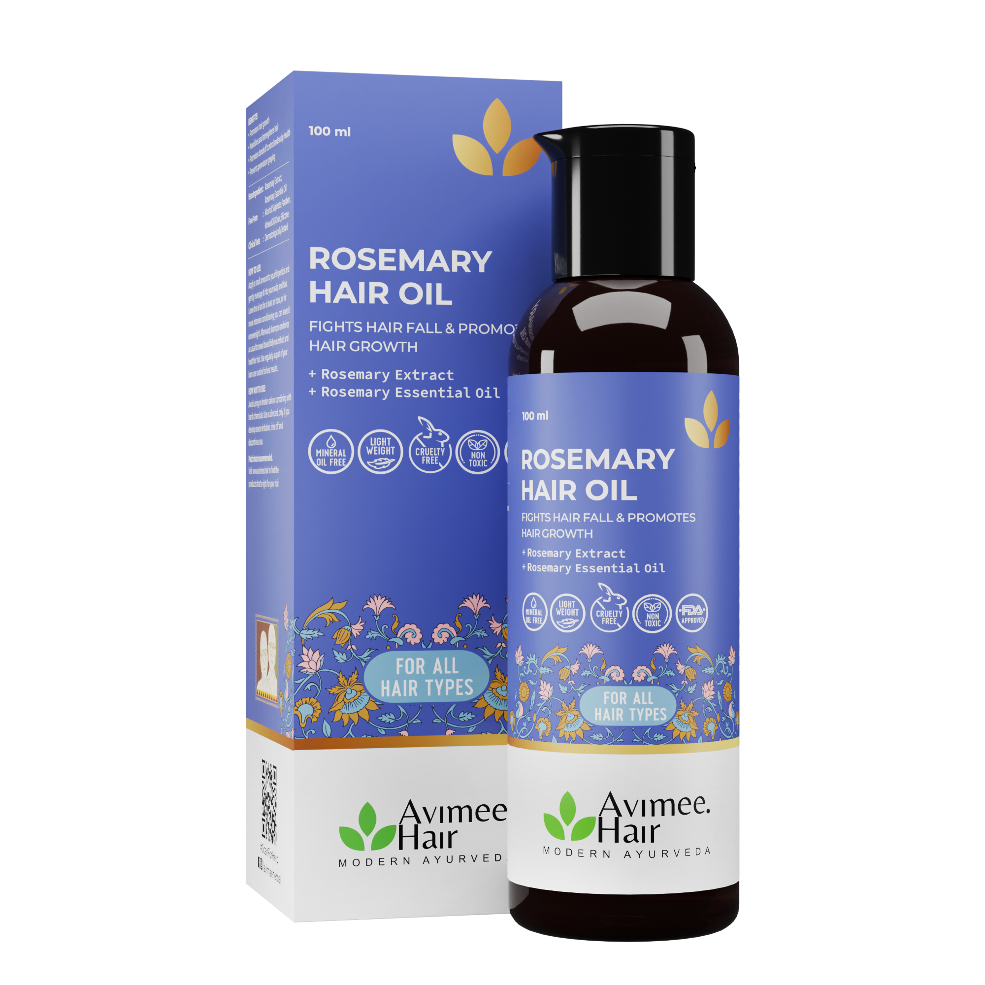 Avimee Herbal Rosemary Hair Oil for Hair Growth - 100ml