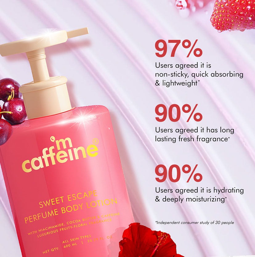 mCaffeine Sweet Escape Perfume Body Lotion - 600ml