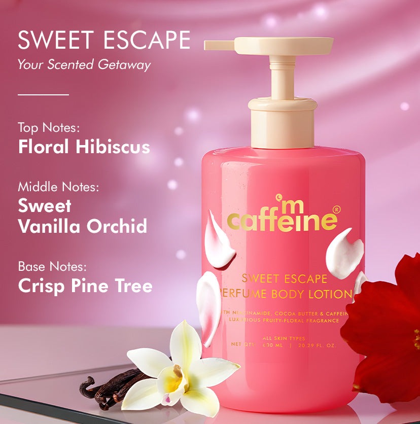 mCaffeine Sweet Escape Perfume Body Lotion - 600ml