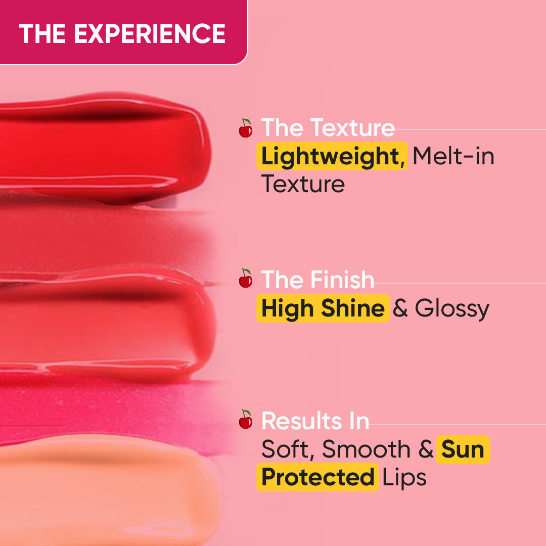 Dot & Key Vitamin C + E Gloss Boss Lip Balm In-Vivo Tested SPF 50+ PA+++ - Cherry Pop Medium Tinted
