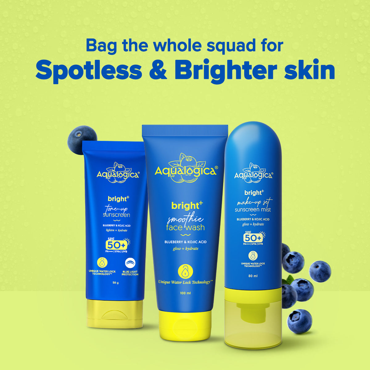 Aqualogica Bright+ Makeup-Set Sunscreen Mist Spf 50+ Pa++++ - 80ml