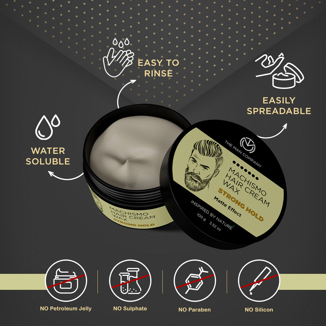 The Man Company Machismo Cream Wax - 100g