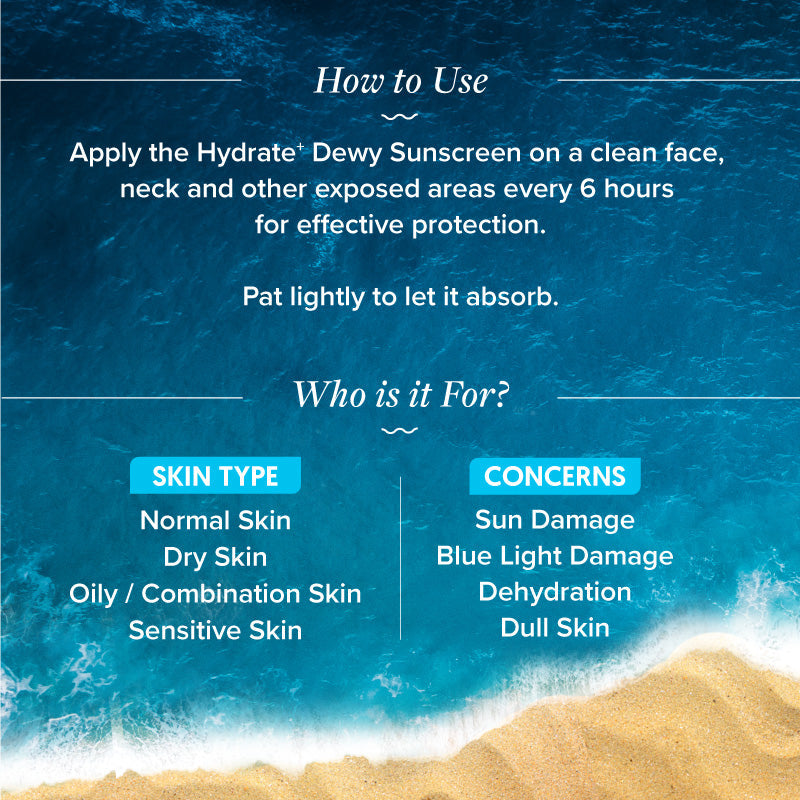 Aqualogica Hydrate+ Dewy Sunscreen - 50g