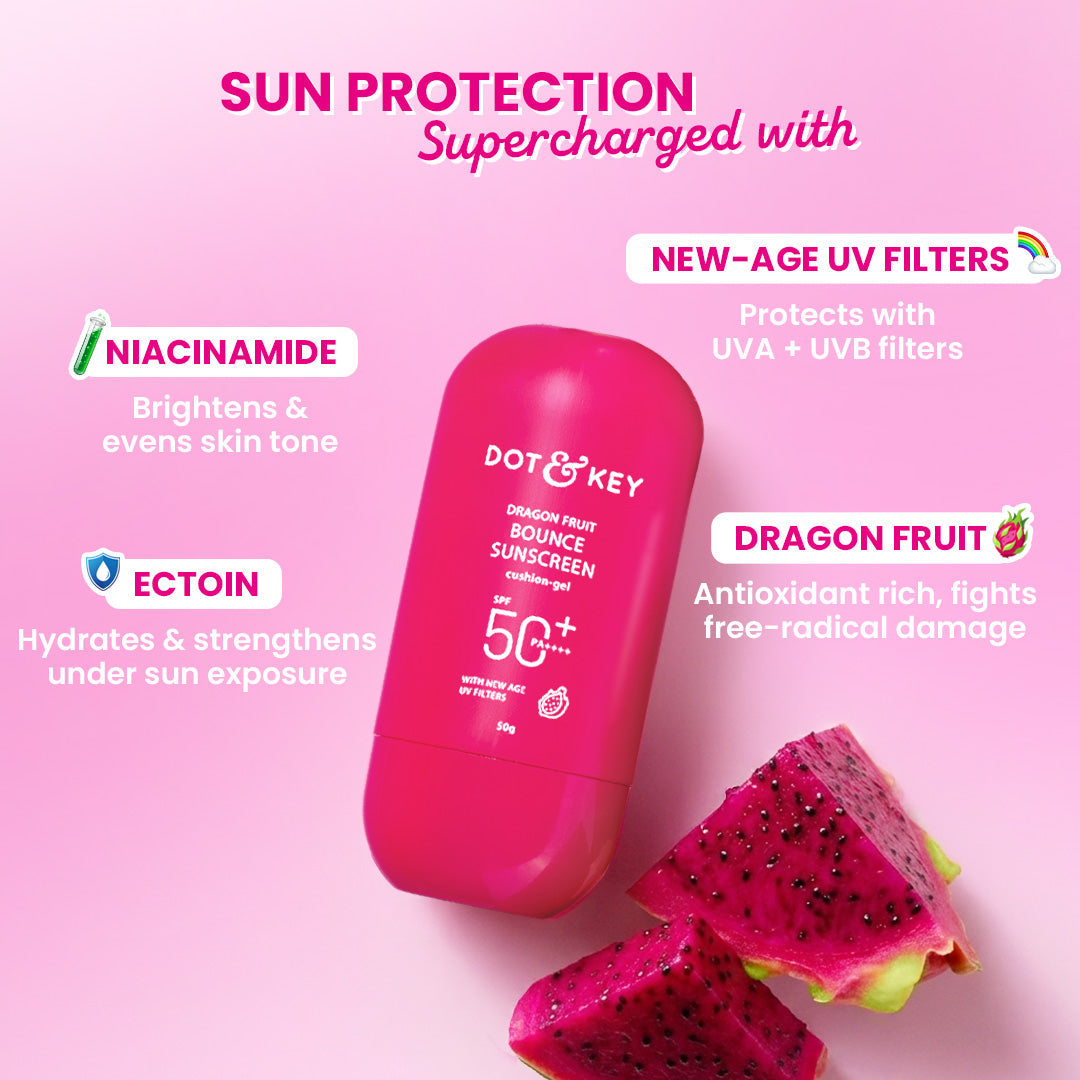 Dot & Key Dragon Fruit Bounce Sunscreen In-Vivo Tested SPF 50+ PA++++ - 50g
