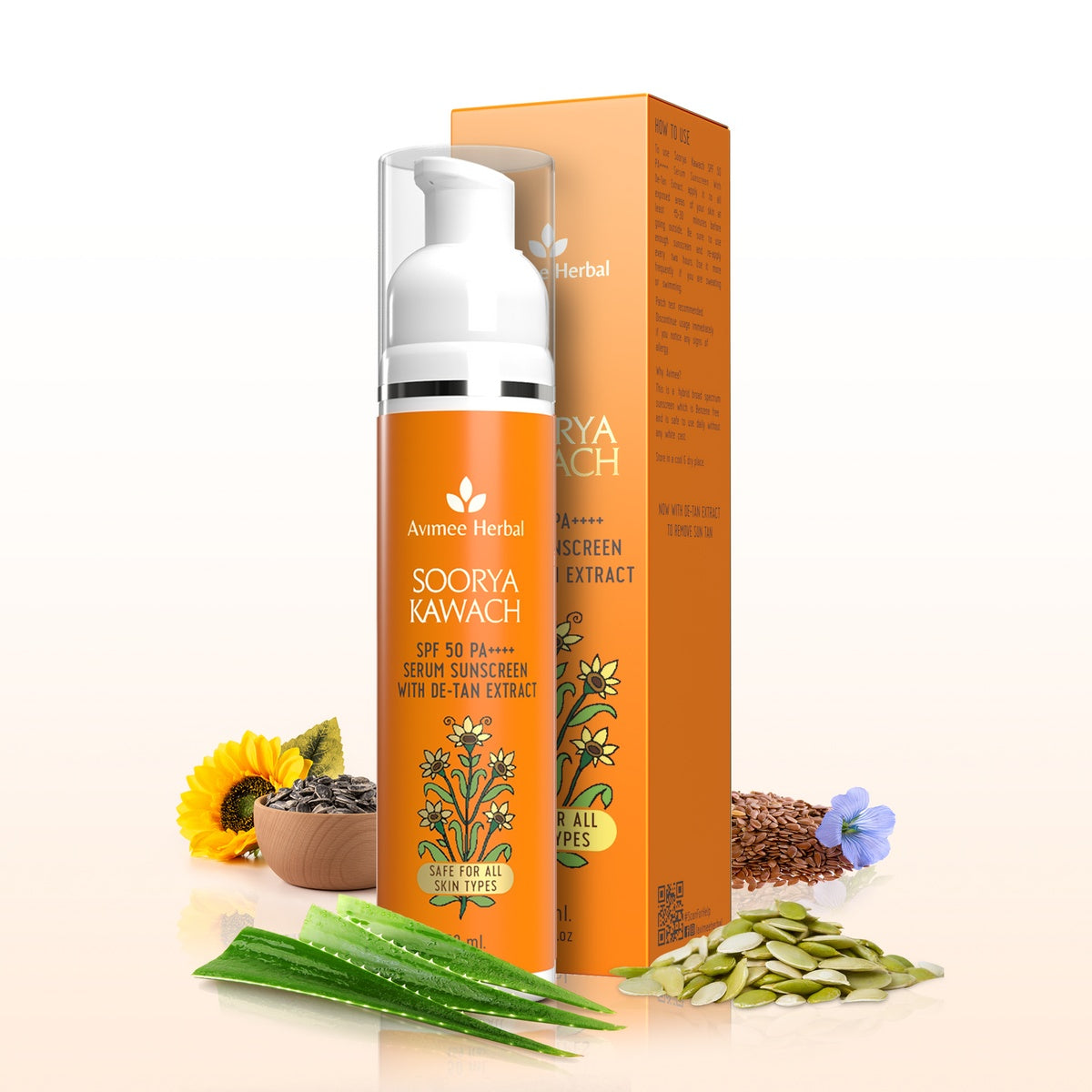 Avimee Herbal Soorya Kawach SPF50 PA++++ Hybrid Sunscreen - 50ml