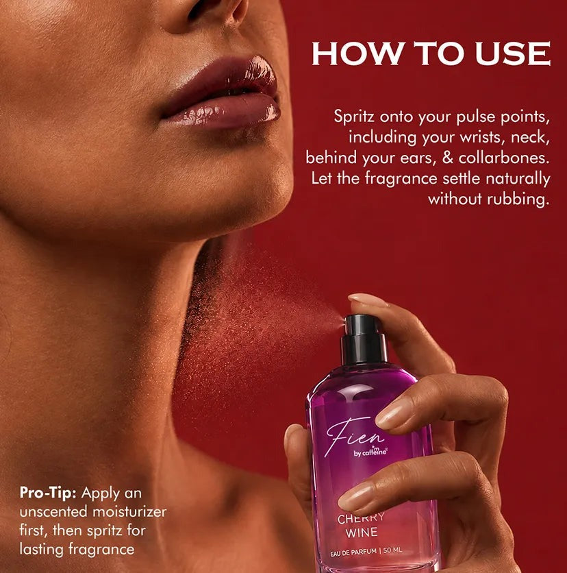 mCaffeine Cherry Wine Perfume for Women - 50 ml