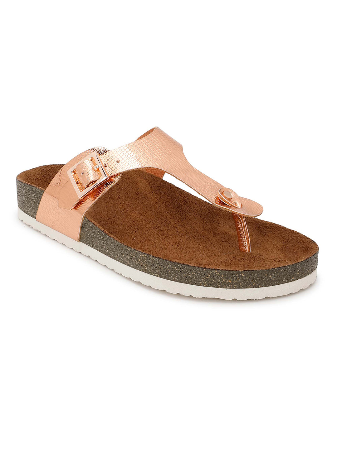 LYDC London - Rose gold L Grain Sandals for Women - Regent - Rose gold